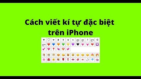 Cách viết kí tự đặc biệt