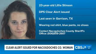 CLEAR Alert issued for Nacogdoches woman last seen in Garrison