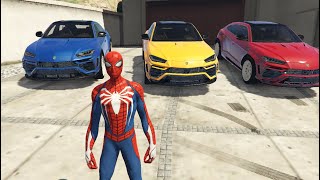 Homem Aranha de Carros de luxo - Cars Lamborghini Urus - Jogo Do Homem Aranha - Gta 5 Mods