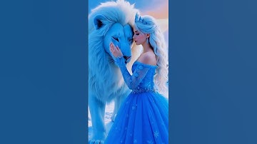 Ai video princess with lion l Ai create l 🦁#lion #princess #ai #shorts