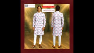 Easily Add Design On Realistic Men's Kurta High-Quality Mockups In Photoshop | Premium PSD screenshot 3