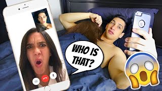 FACETIME CHEATING PRANK ON GIRLFRIEND! *SHE PULLED UP*