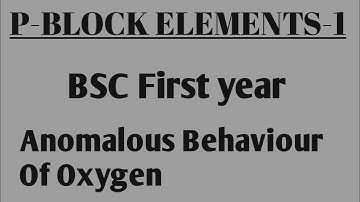 Anomalous behaviour of oxygen Notes in Hindi//Inorganic Chemistry//Chemistry Knowledge.