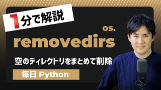 【毎日Python】Pythonで空のディレクトリをまとめて削除する方法｜os.removedirs