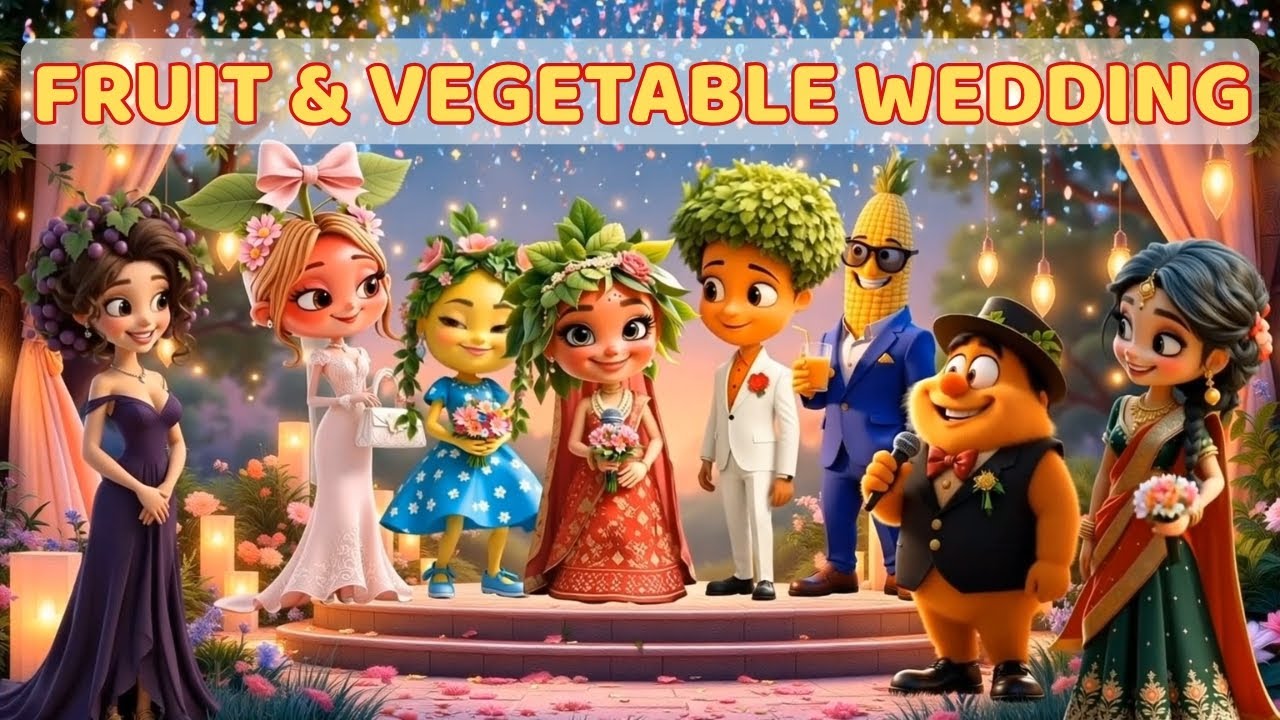 Fruit & Vegetable Wedding Song -- @ Mathific Labs Music