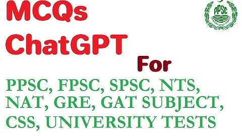 MCQs ChatGPT | Multiple Choice Questions ChatGPT