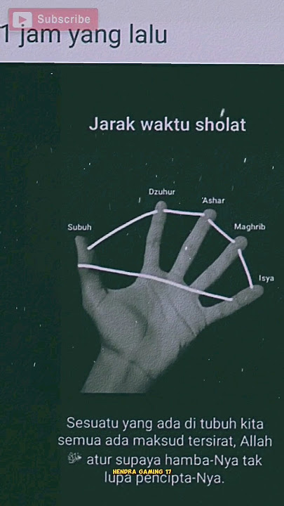 semuanya telah disesuaikan oleh ALLAH SWT.#allahﷻ #sholat @HendraNumber17