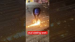 studs welding work| shear stud welding| Deck sheet welding| #studswelding #shearstud
