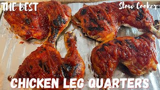 The BEST Crockpot Chicken Leg Quarters | Slow Cooker Chicken Leg Quarters | Crockpot Recipes |