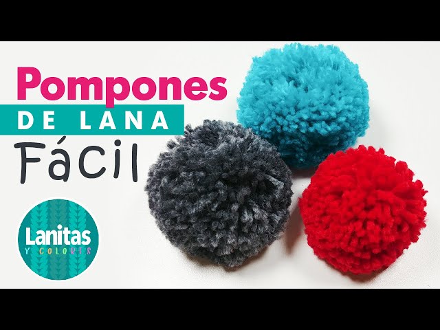 Aprende a hacer pompones para gorros, tutorial fácil, DIY pompones de  lana