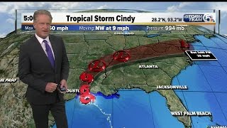 Tropical Storm Cindy update 6/21/17 - 5pm