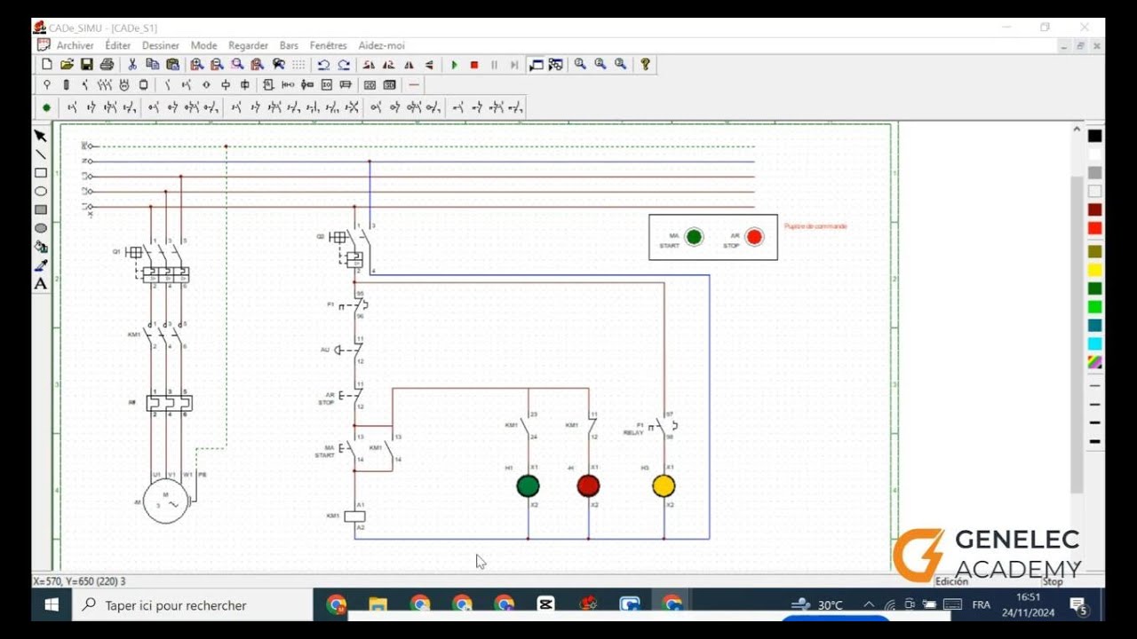 Simulation d’un démarrage direct un sens de marche d’un moteur triphasé ...