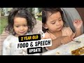 Noors solid food and speech update  what is noor eating  speaking at 2 years