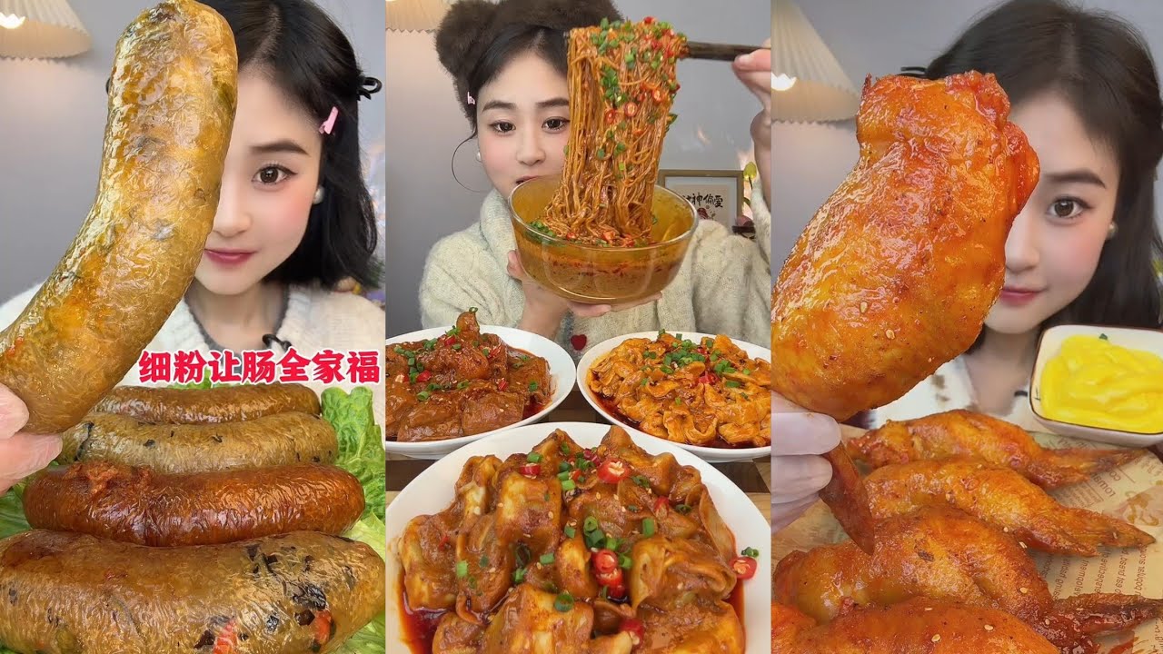 Mukbang#part 403:Eat Spicy🔥noodles🍜   with Rice noodle 🍜 Soup meatball 🧆#food #mukbang #hotdogs 