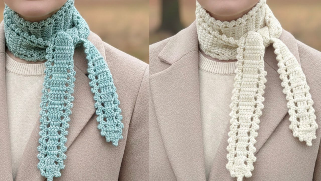 Tığ İşi Fular / Boyunluk Modeli | Adım Adım Anlatımlı Örgü Tarifleri/EN TREND tığ işi boyunluk