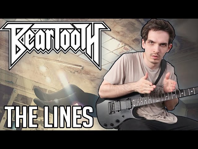 Beartooth | The Lines | Nik Nocturnal GUITAR COVER + Screen Tabs class=