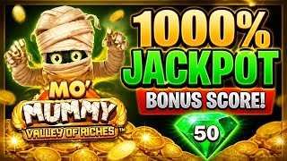 1000% JACKPOT BONUS SCORE on FanDuel's Mo' Mummy! #slot #casino #jackpot #slotmachine #momummy screenshot 2