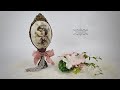 Decoupage # easter egg with retro style portrait #ITDCollection  #pentart # DIY tutorial...