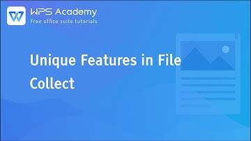 [WPS Academy] 1.9.6 Word:Unique Features in File Collect