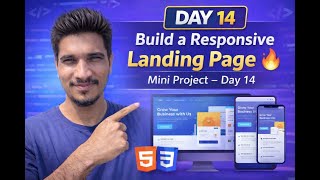 Day 14 | Responsive Landing Page Mini Project 🔥 | HTML CSS Responsive Design
