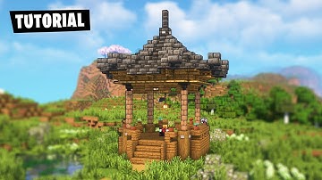 Minecraft Tutorial | How to Build a Japanese Gazebo