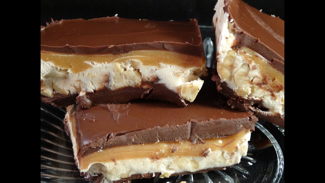 Home Made Snickers Type Candy Bars No Bake With Yoyomax12 Youtube