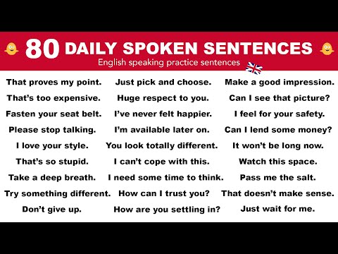 80 Spoken English Sentences | Daily Use Short Sentences | Fluent English