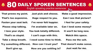 80 Spoken English Sentences | Daily Use Short Sentences | Fluent English