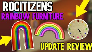 ROBLOX | RoCitizens NEW RAINBOW FURNITURE UPDATE REVIEW!