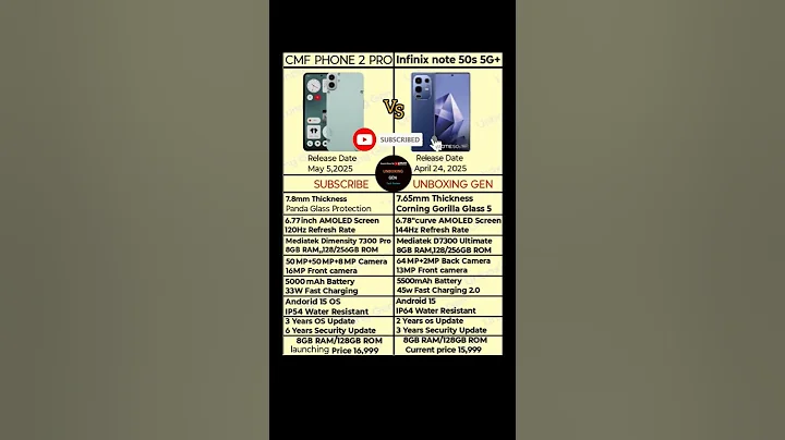 CMF PHONE 2 PRO vs Infinix note 50s 5g comparison #shortsfeed #trending #youtubeshorts #tech