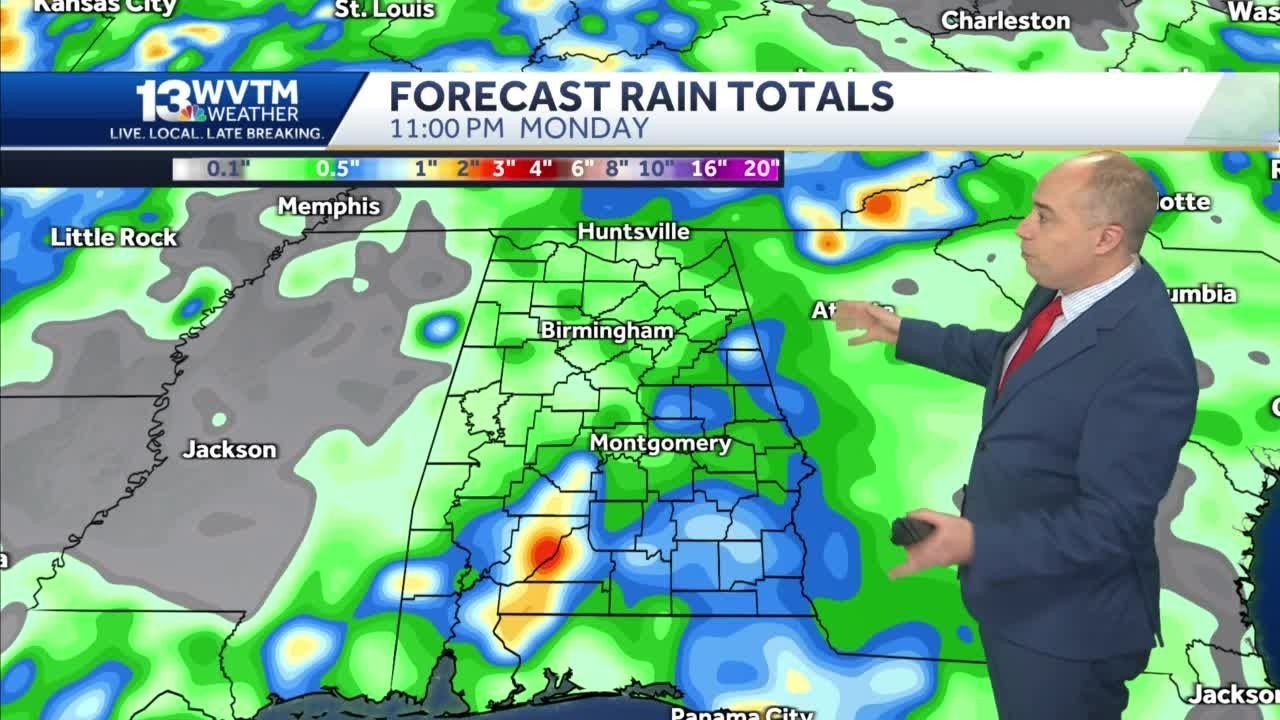 Feeling more like summer with some spotty storms around Alabama this ...