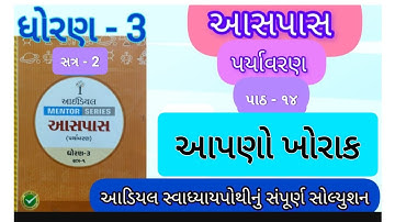 std 3 aaspas ideal mentor series ,std 3 aaspas ch-14 ideal swadhyay pothi, std 3 aaspas aapno khorak