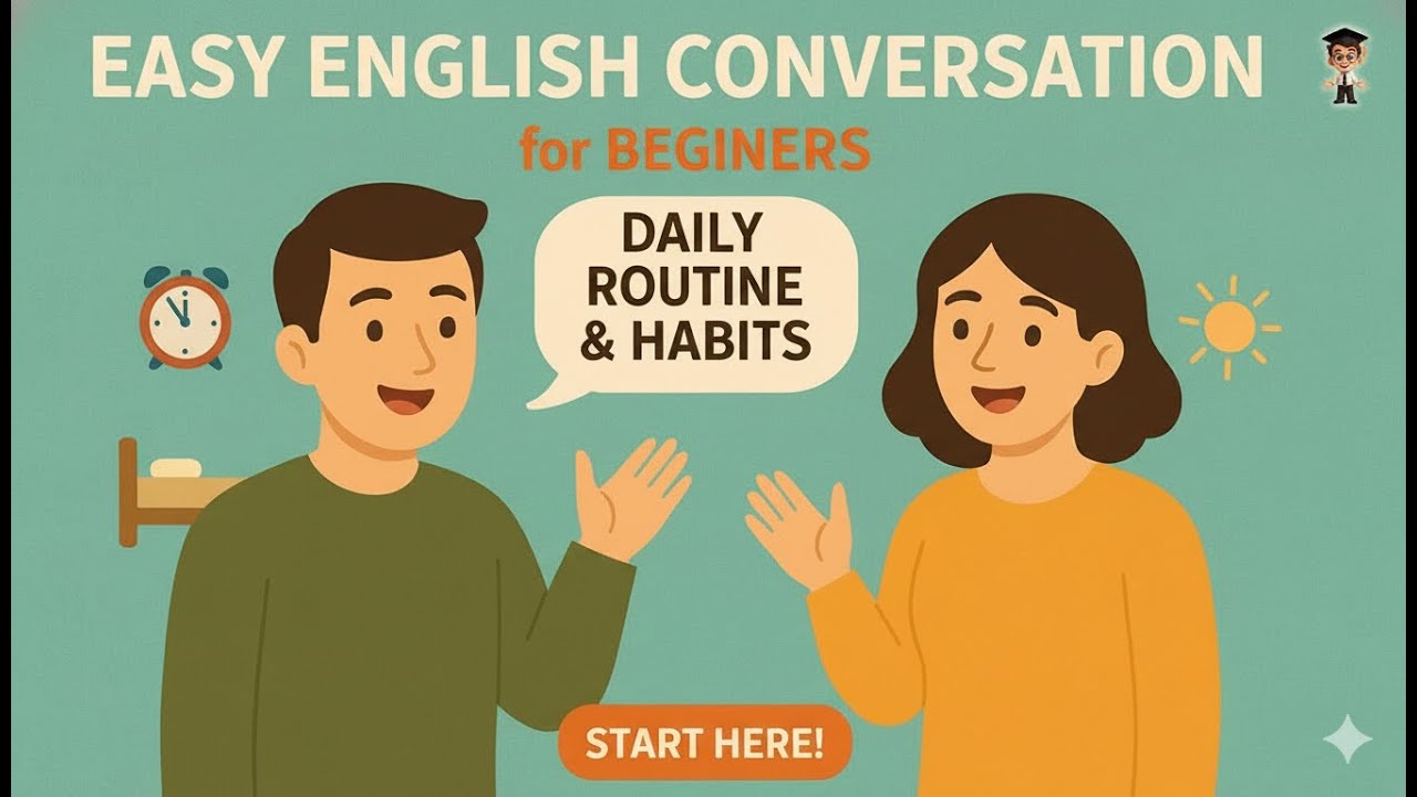 Easy English Conversation for Beginners: Daily Routine & Habits - YouTube