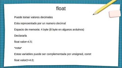 Tipos de variables y operadores en arduino