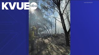 Crews battle large fire at South Austin encampment near greenbelt Saturday afternoon