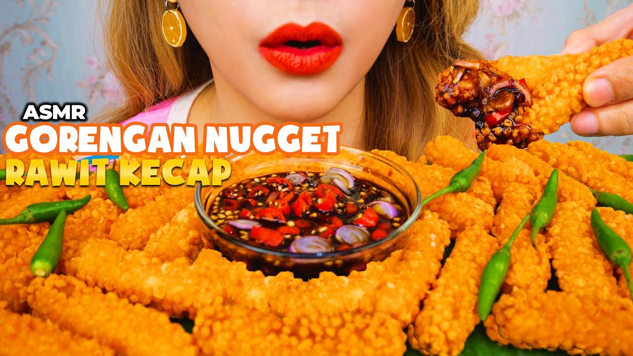 GORENGAN VIRAL TIKTOK 😋 ASMR NGABISIN 2 LUSIN NUGGET STICK COEL SAMBEL KECAP RAWIT😳⁉️|ASMR Indonesia