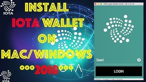 😎Install Latest IOTA Wallet 2.5.6 on Mac/Windows  | 2018