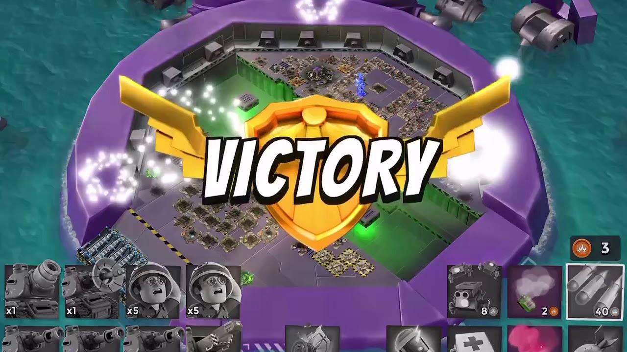 Boom Beach Mega Crab Attack 126 (Clear=Free Attack) (Proto Crab=3 Prototype Tank) (Reverse