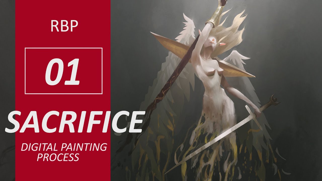 Sacrifice | Digital Painting Process | With Commentary - YouTube
