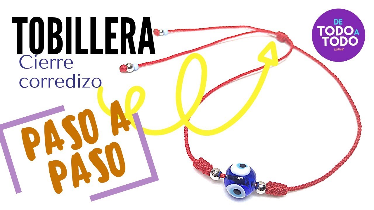 👉 Cómo hacer TOBILLERAS de hilo muy FÁCIL. How to make an anklet? DIY