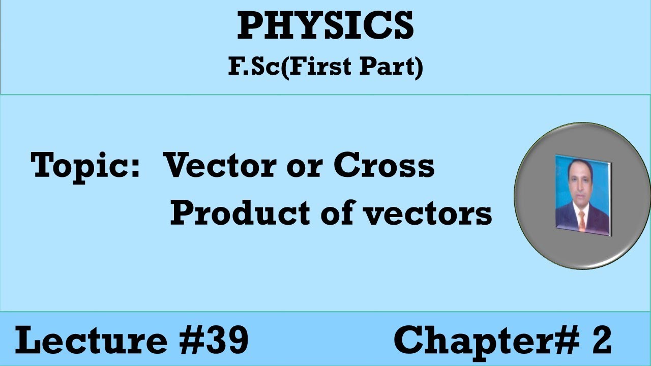 Lecture 36.  Vector or Cross Product, Physics 11