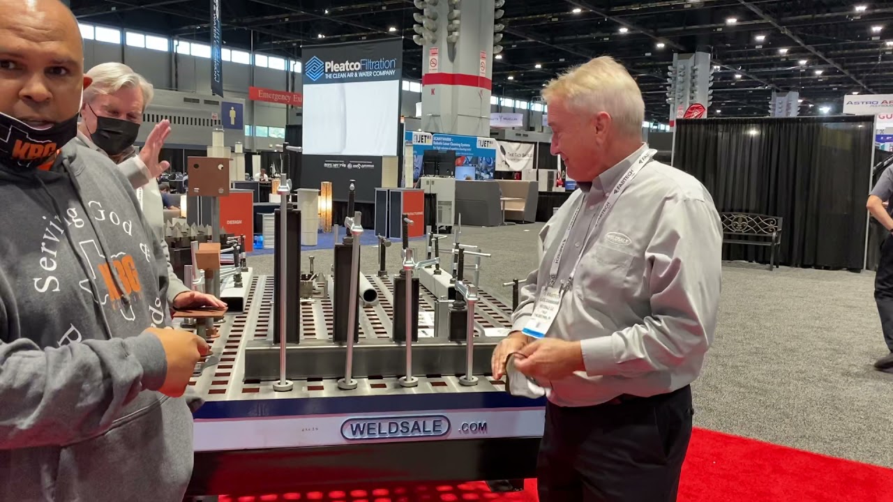 Weldsale.com Welding table demo with clete: fabtech 2021 day 3