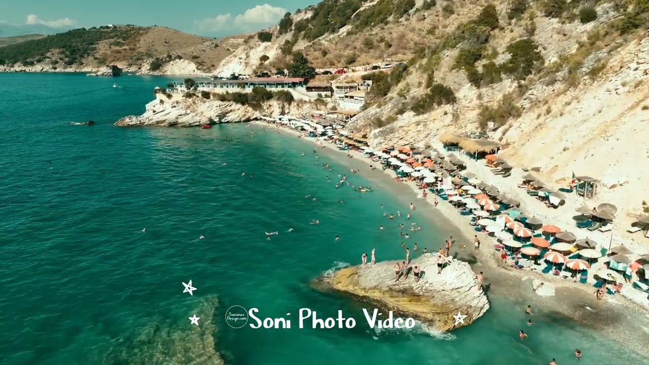 Pulbardha Bay, Ksamil, Albania Aerial Drone