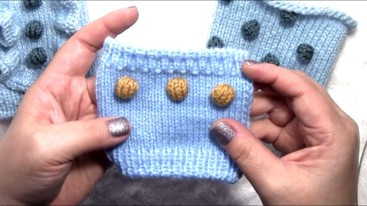 COMO HACER UNA BOLITA   PELOTITA O PIPOCA DE COLOR TEJIDA   DOS AGUJAS - LUISINA TEJIDOS Y AMIGOS