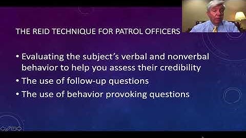 The Reid Technique for Patrol Officers