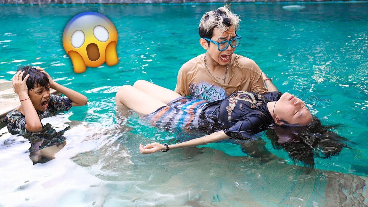 TEGANG!!! PRILLY TIBA-TIBA TENGGELAM DI KOLAM RENANG DIKIRA DANGKAL!!! DIA SEMPET GA BERNAFAS!!!