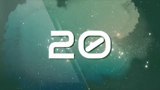 Greenish Particle Stars New Years Midnight 0 -20 Number Counting Christmas Countdown