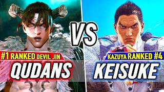 T8 🔥 Qudans (#1 Ranked Devil Jin) vs Keisuke (#4 Ranked Kazuya) 🔥 Tekken 8 High Level Gameplay