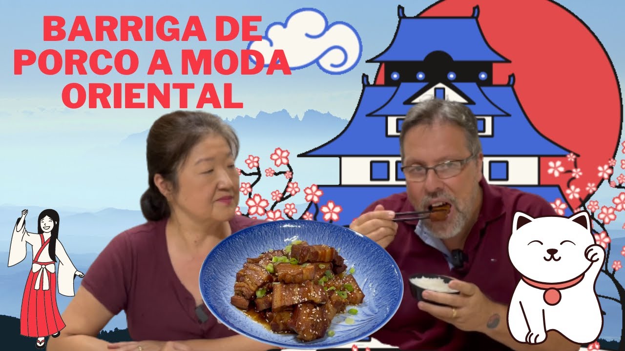 BARRIGA DE PORCO A MODA ORIENTAL - PANCETA A MODA ORIENTAL - CHINESE FOOD - PORK BELLY - KAKUNI