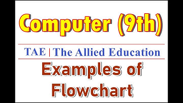 Computer 9th Class (Examples of Flowchart) By | The Allied Education